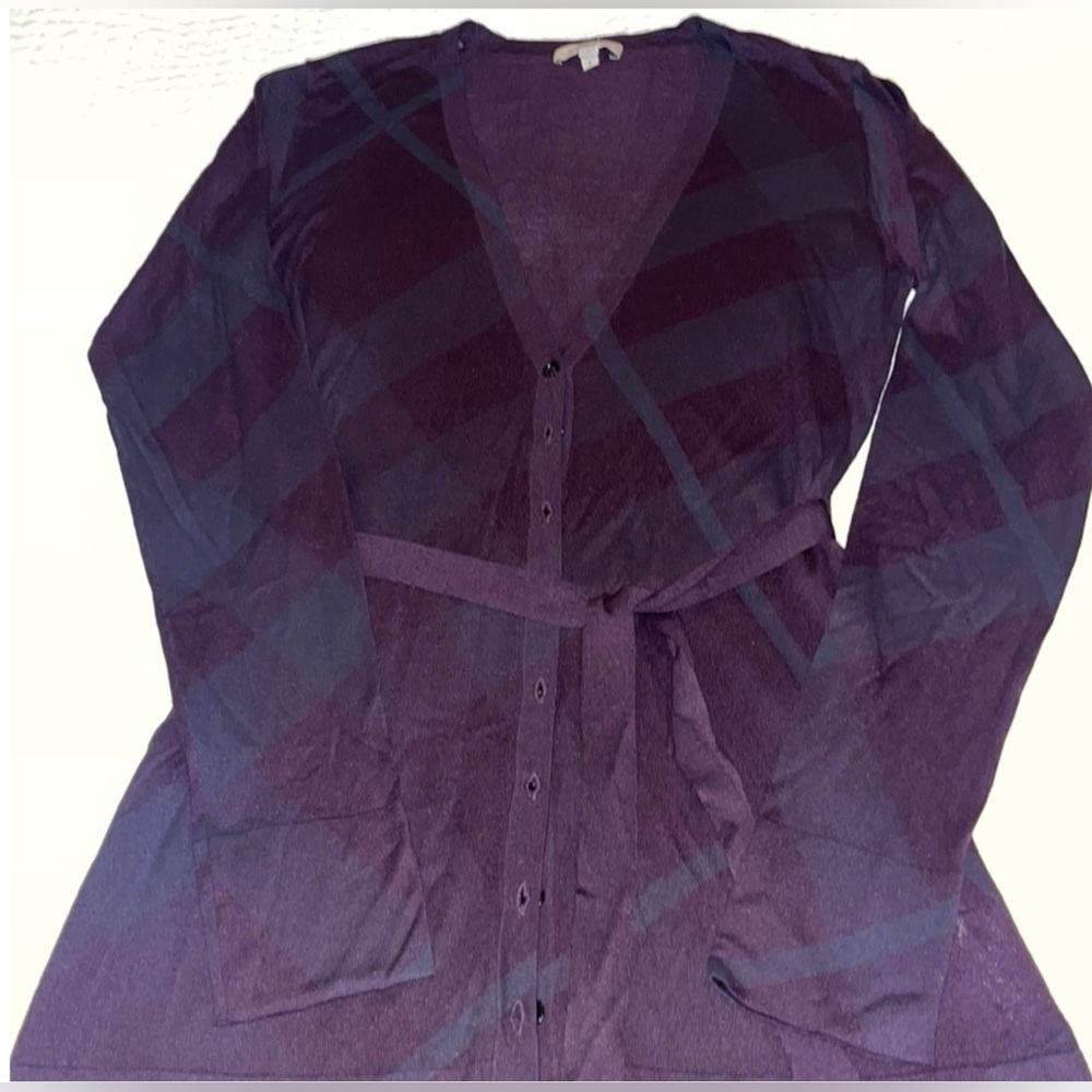 Burberry vintage silk cardigan Size L but more of a Small
